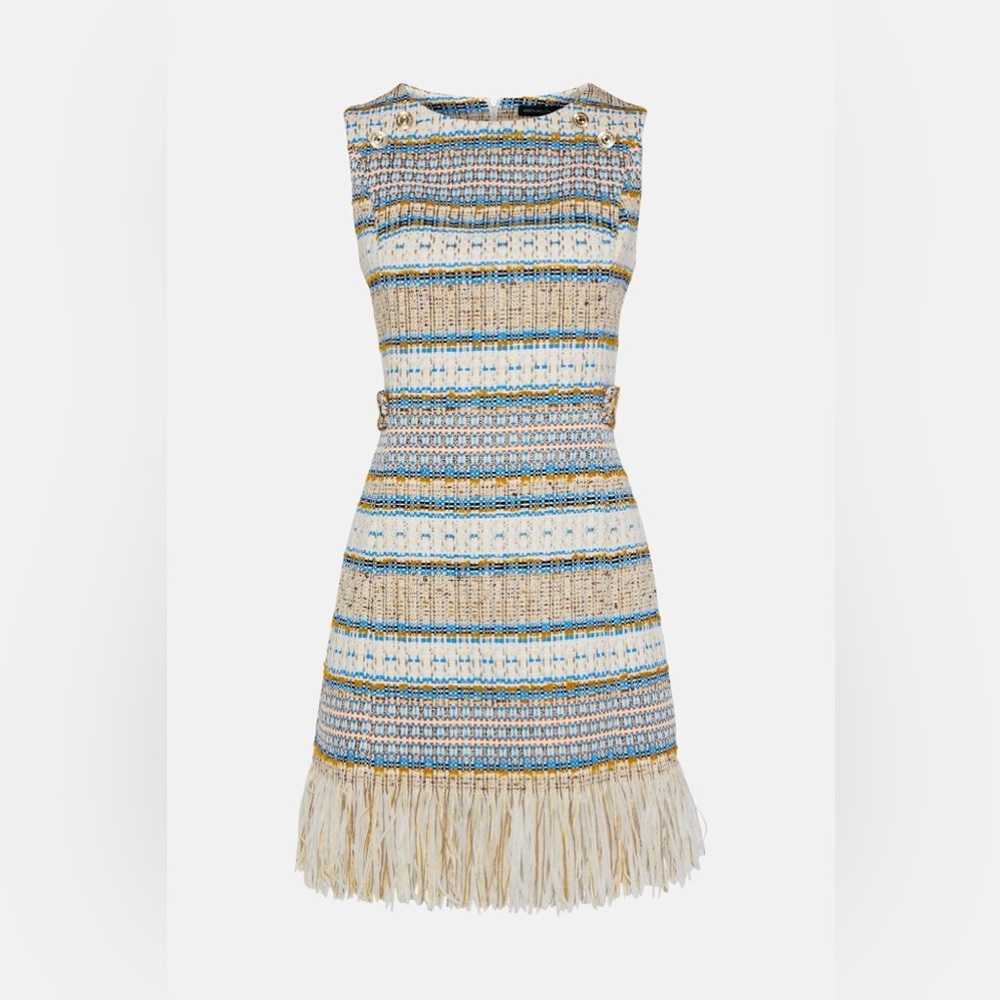 Karen Millen Fringed Tweed Dress
